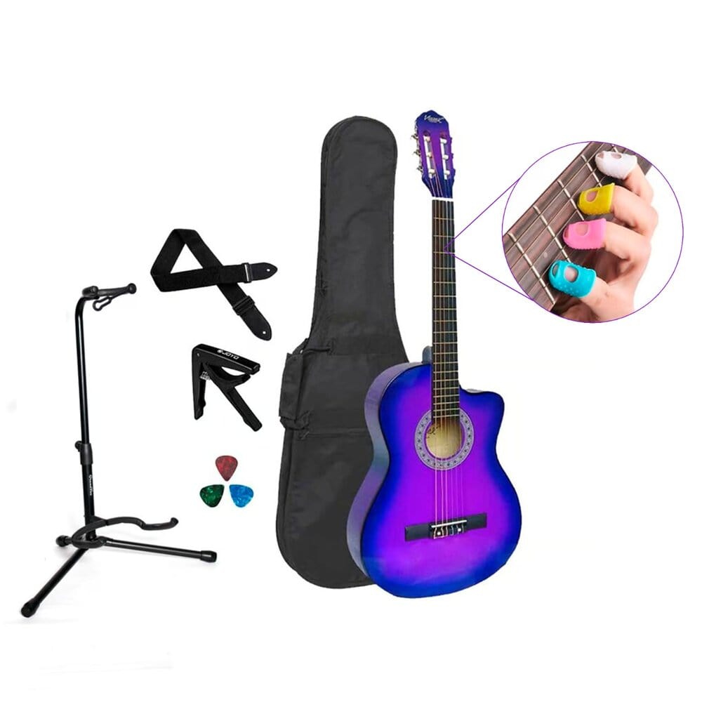 Mora PACK DE GUITARRA ACUSTICA NYLON MORADA - Imagen 1