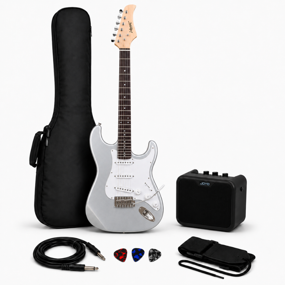 VOZZEX SILVER 1 PACK ELECTRICO STRATO SILVER - AMPLIFICADOR 10W - Imagen 1