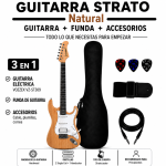 GUITARRA ELÉCTRICA STRATO NATURAL - Imagen 3