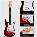 GUITARRA ELÉCTRICA STRATO RED BURST - Imagen 2
