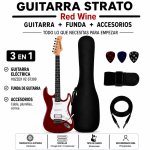 GUITARRA ELÉCTRICA STRATO RED WINE - Imagen 3
