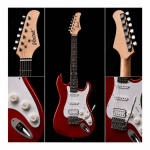 GUITARRA ELÉCTRICA STRATO RED WINE - Imagen 4