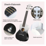 UKELELE CONCIERTO BLACK & WHITE - Imagen 3