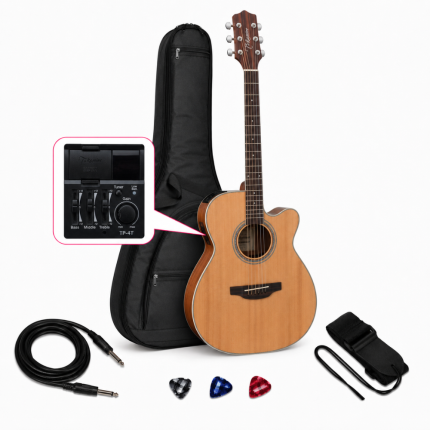GUITARRA ELECTROACUSTICA GN20CE-NS NATURAL TAPA SOLIDA PACK