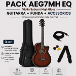 GUITARRA ELECTROACUSTICA AEG7MH VIOLIN SUNBURST HIGH GLOSS PACK - Imagen 3