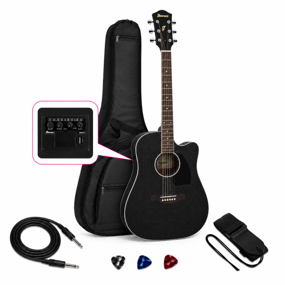PF16MWCE WBOP 1 GUITARRA ELECTROACUSTICA PF16MWCE WEATHERED BLACK OPEN PORE PACK - Imagen 1