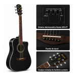 GUITARRA ELECTROACUSTICA PF16MWCE WEATHERED BLACK OPEN PORE PACK - Imagen 2