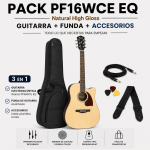 GUITARRA ELECTROACUSTICA PF16WCE NATURAL HIGH GLOSS PACK - Imagen 3