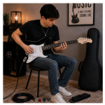 GUITARRA ELÉCTRICA STRATO BLACK - Imagen 5