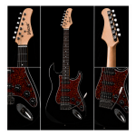 GUITARRA ELÉCTRICA STRATO BLACK RD - Imagen 4