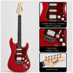 GUITARRA ELÉCTRICA STRATO RED RD - Imagen 2
