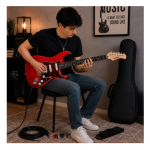 GUITARRA ELÉCTRICA STRATO RED RD - Imagen 5