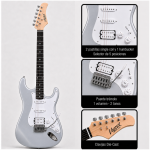 GUITARRA ELÉCTRICA STRATO SILVER - Imagen 2